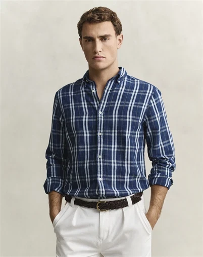 Gant - Linen Skjorte - Light Indigo